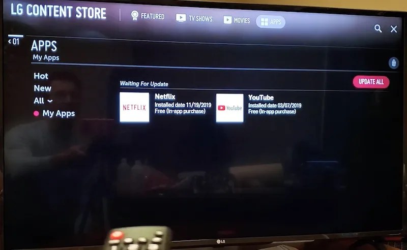 Как обновить приложения на LG Smart TV